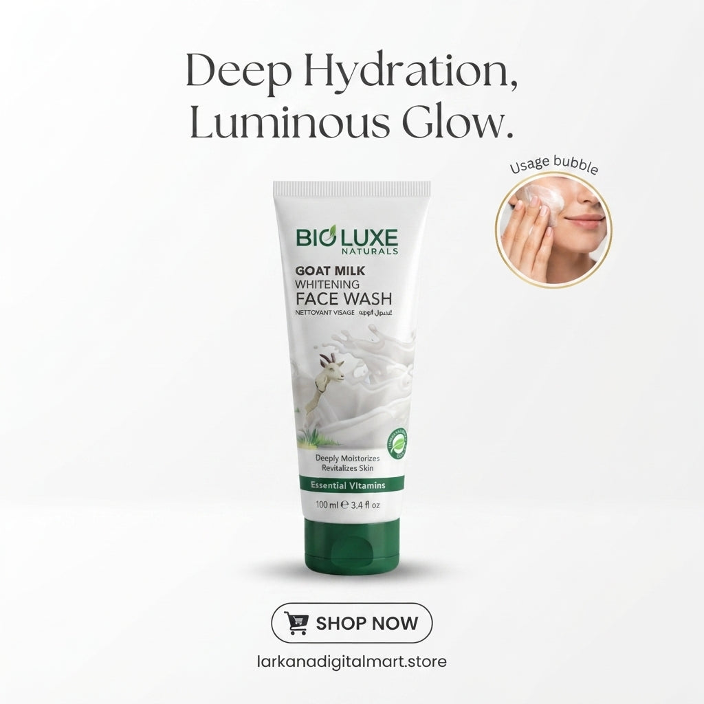 Bioluxe Naturals Goat Milk Whitening Face Wash