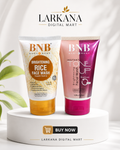 BNB Brightening Rice Face Wash + Instant Tone Up Facial Wash Combo (120ml Each)