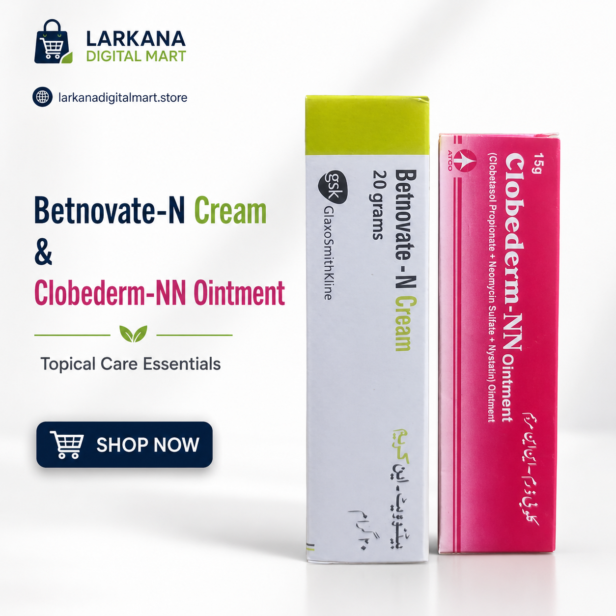 Betnovate-N Cream 20g and Clobederm-NN Ointment 15g combo pack