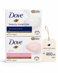 Dove Beauty Cream Bar & Pink Soap - Pack of 2 (135g Each)