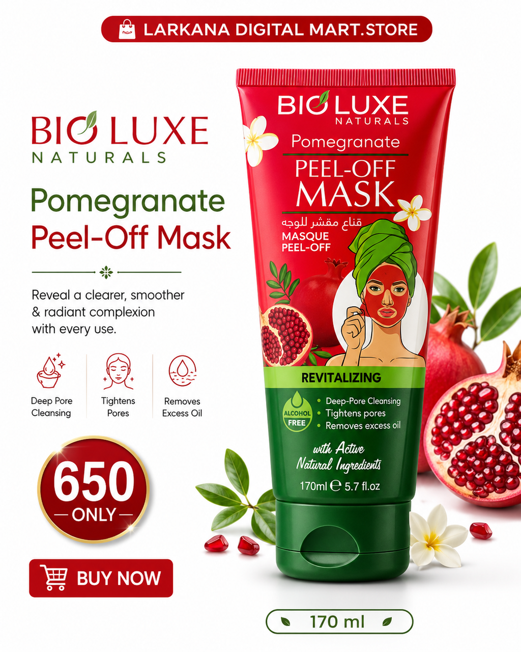 Bio Luxe Naturals Peel-Off Mask 170ml
