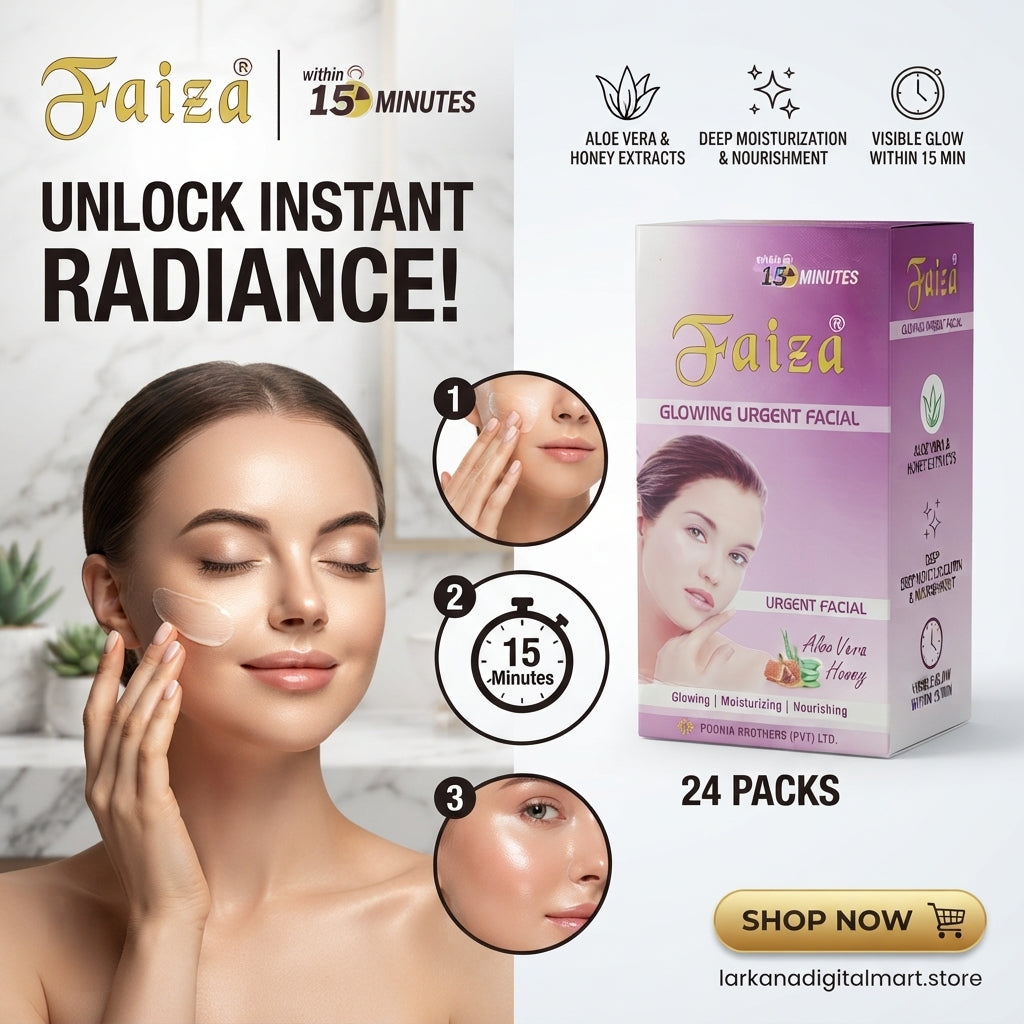 Faiza Glowing Urgent Facial - 24 Packs