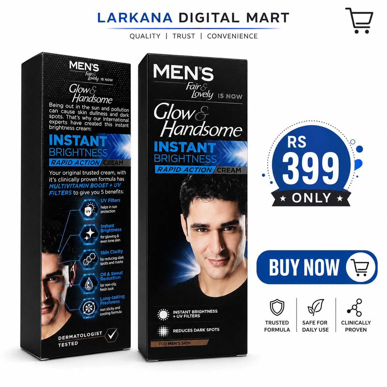 Men's Glow & Handsome Instant Brightness Rapid Action Cream