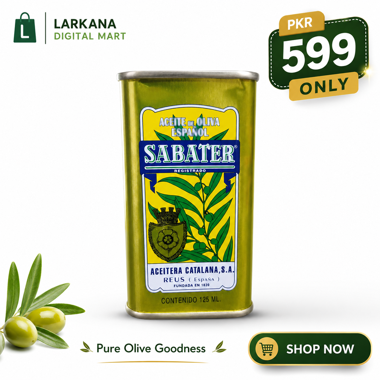 Sabater Spanish Olive Oil 125ml