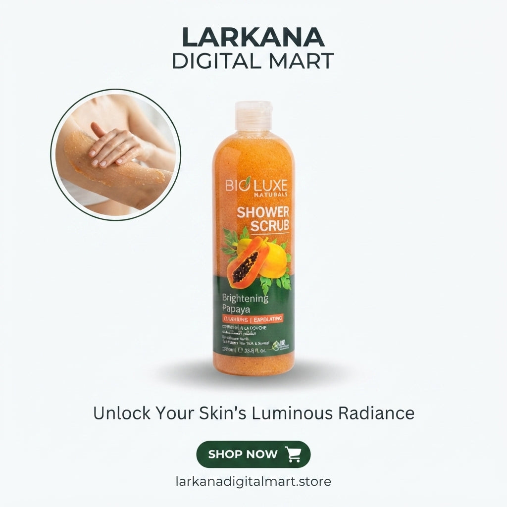 Bioluxe Naturals Brightening Papaya Shower Scrub 1000ml - Extra Large