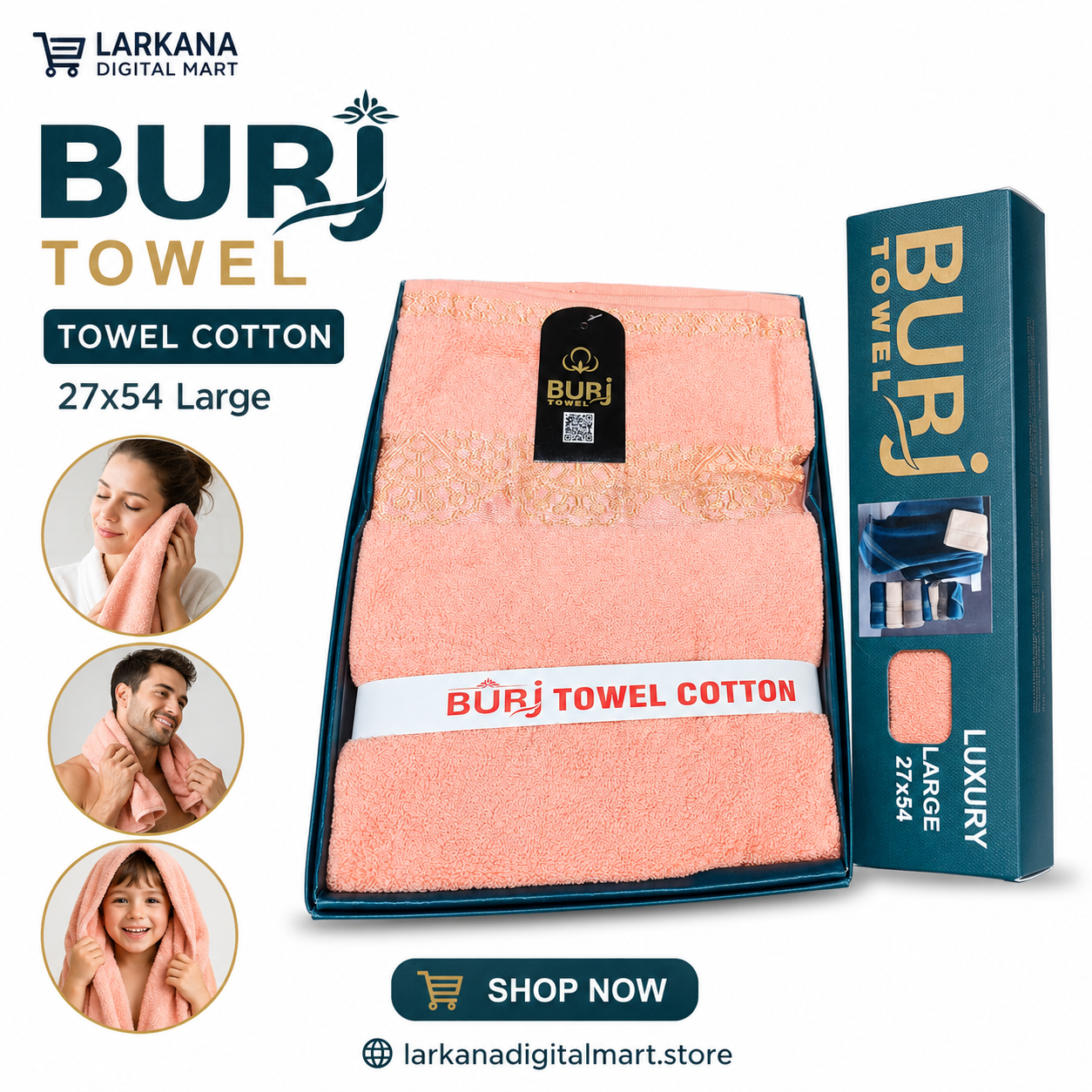 Burj Towel Cotton - Large 27x54