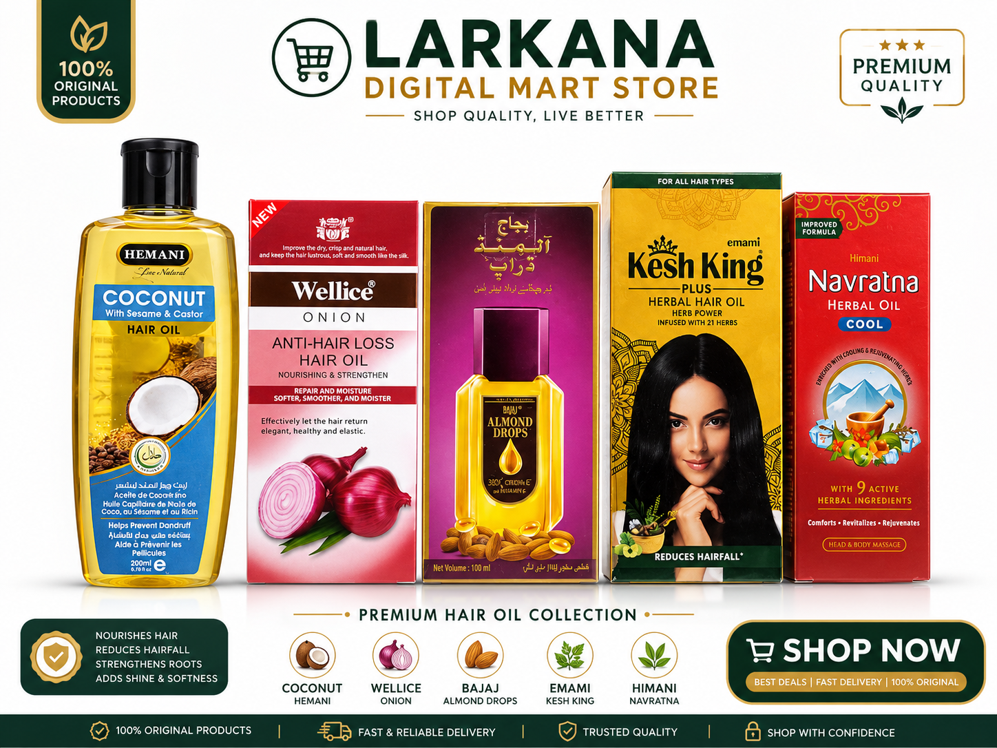 Premium Hair Oil Collection – 5 Best Hair Oils