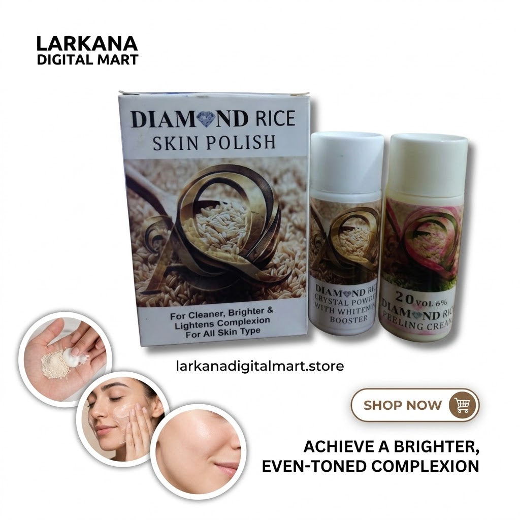 Diamond Rice Skin Polish - Crystal Powder with Whitening Booster & Peeling Cream