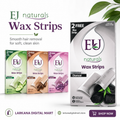 EJ Naturals Wax Strips - Legs & Body (12 Extra Large Strips + 2 Finish Wipes)