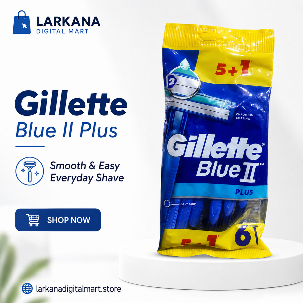 Gillette Blue II Plus Disposable Razors Pack of 6