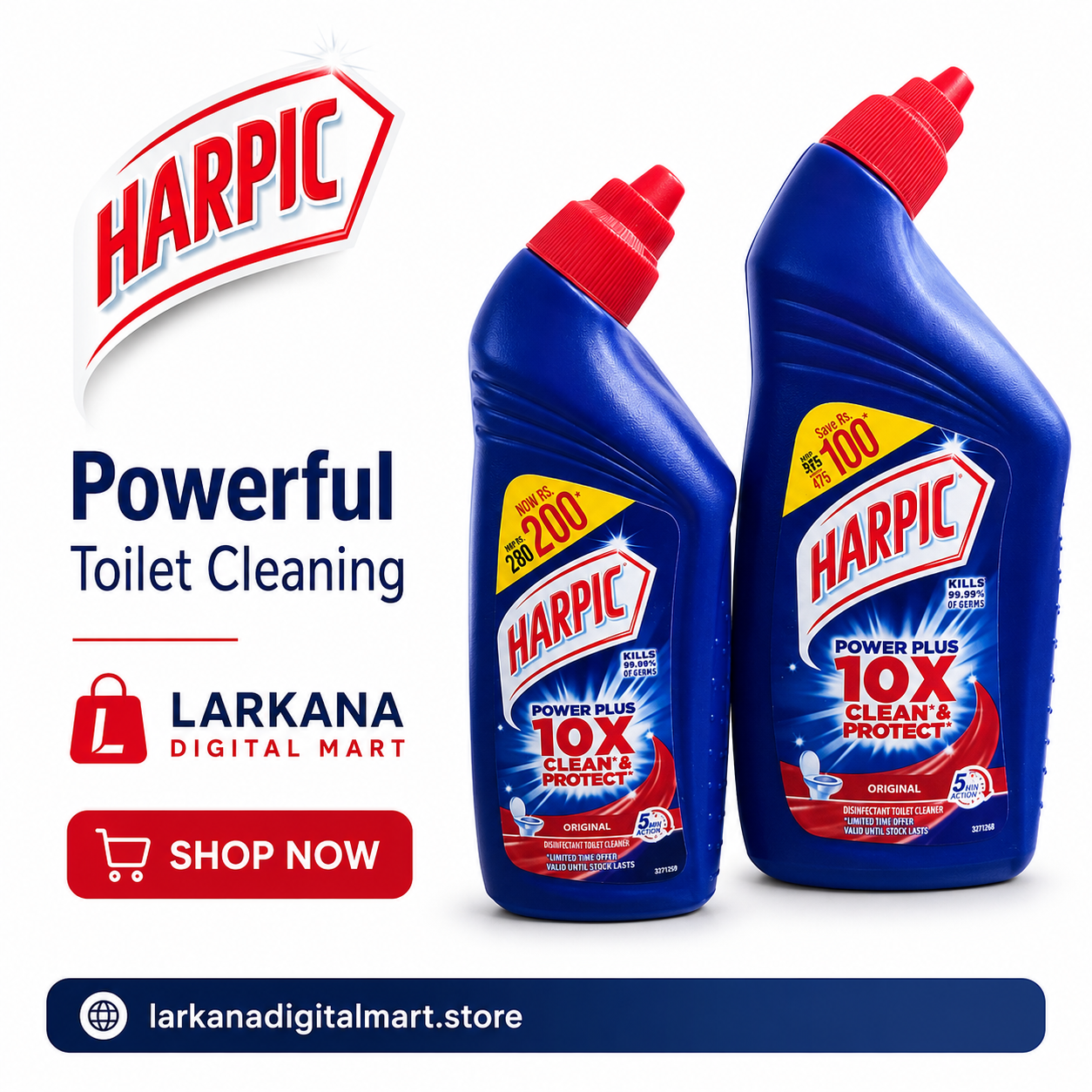 Harpic Power Plus 10X Toilet Cleaner Original