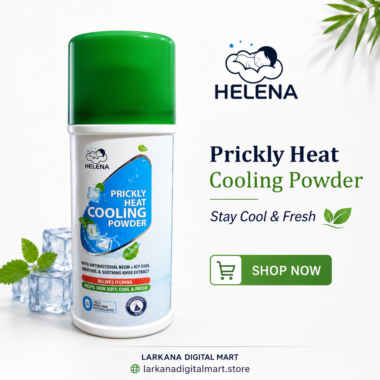 Helena Prickly Heat Cooling Powder