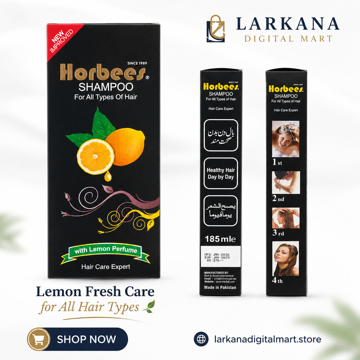 Horbees Shampoo – Lemon Fresh Care for All Hair Types