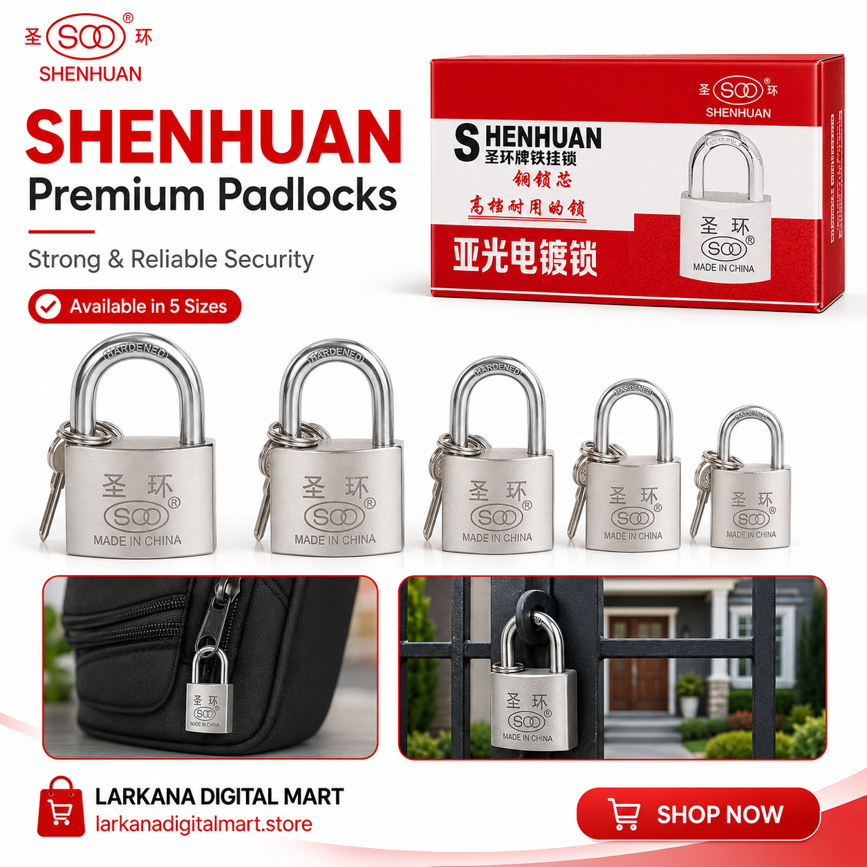 Shenhuan Premium Padlocks – Strong & Reliable Security