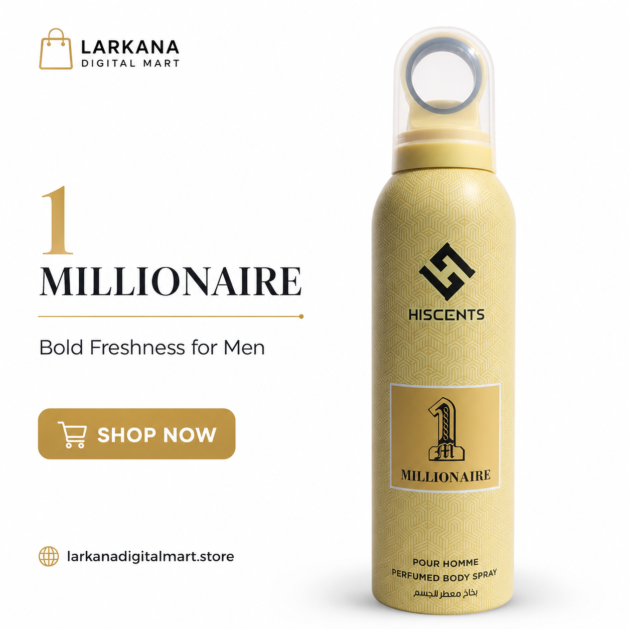 Hiscents 1 Millionaire Perfumed Body Spray for Men