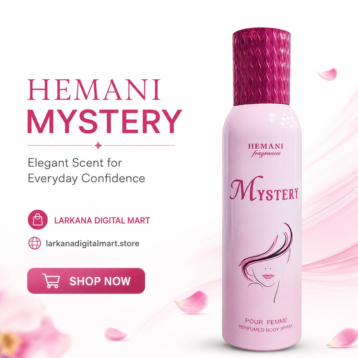 Hemani Mystery Perfumed Body Spray 200ml - Pour Femme