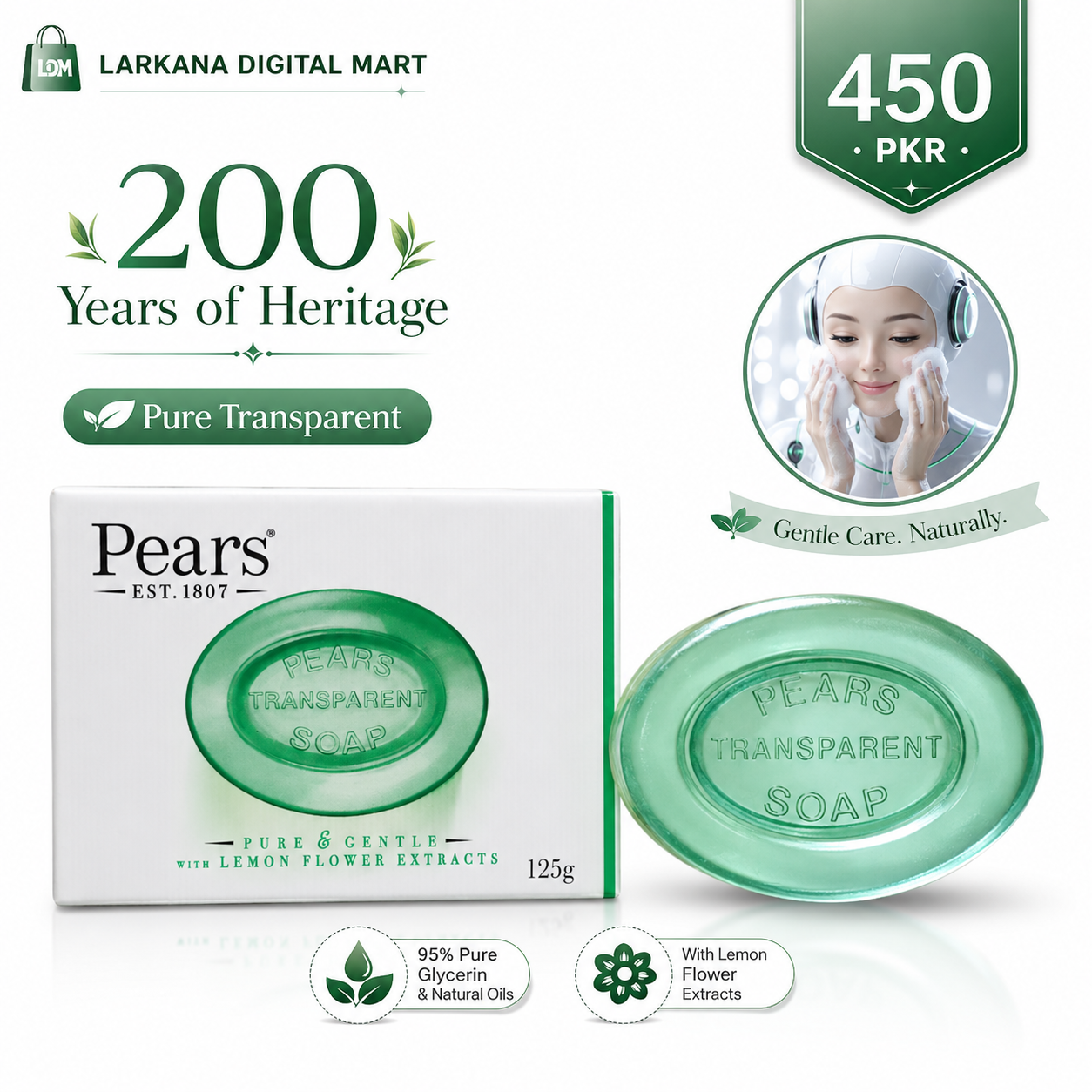 Pears Transparent Soap with Lemon Flower Extracts 125g