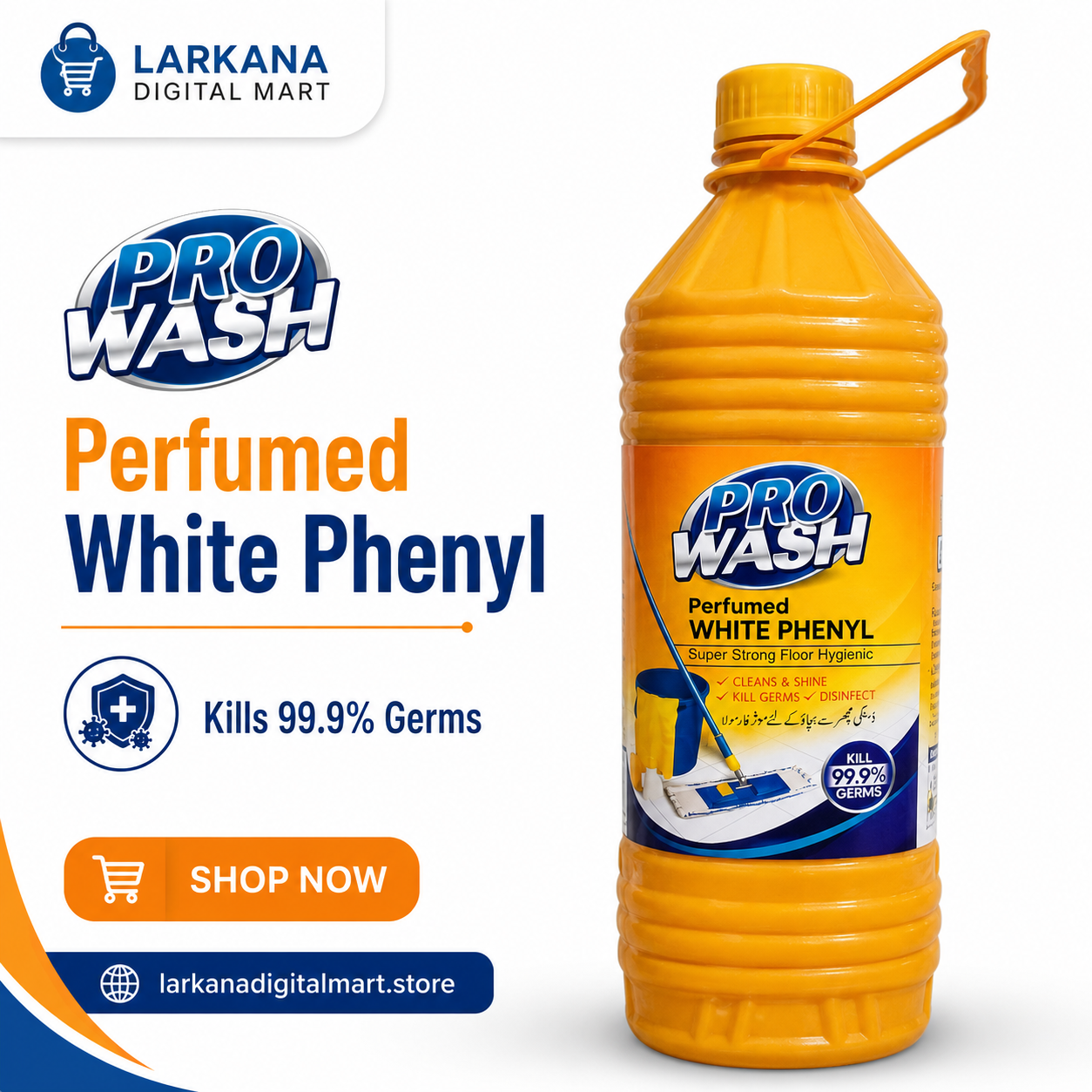 Pro Wash Perfumed White Phenyl - 3 Litre (Large)
