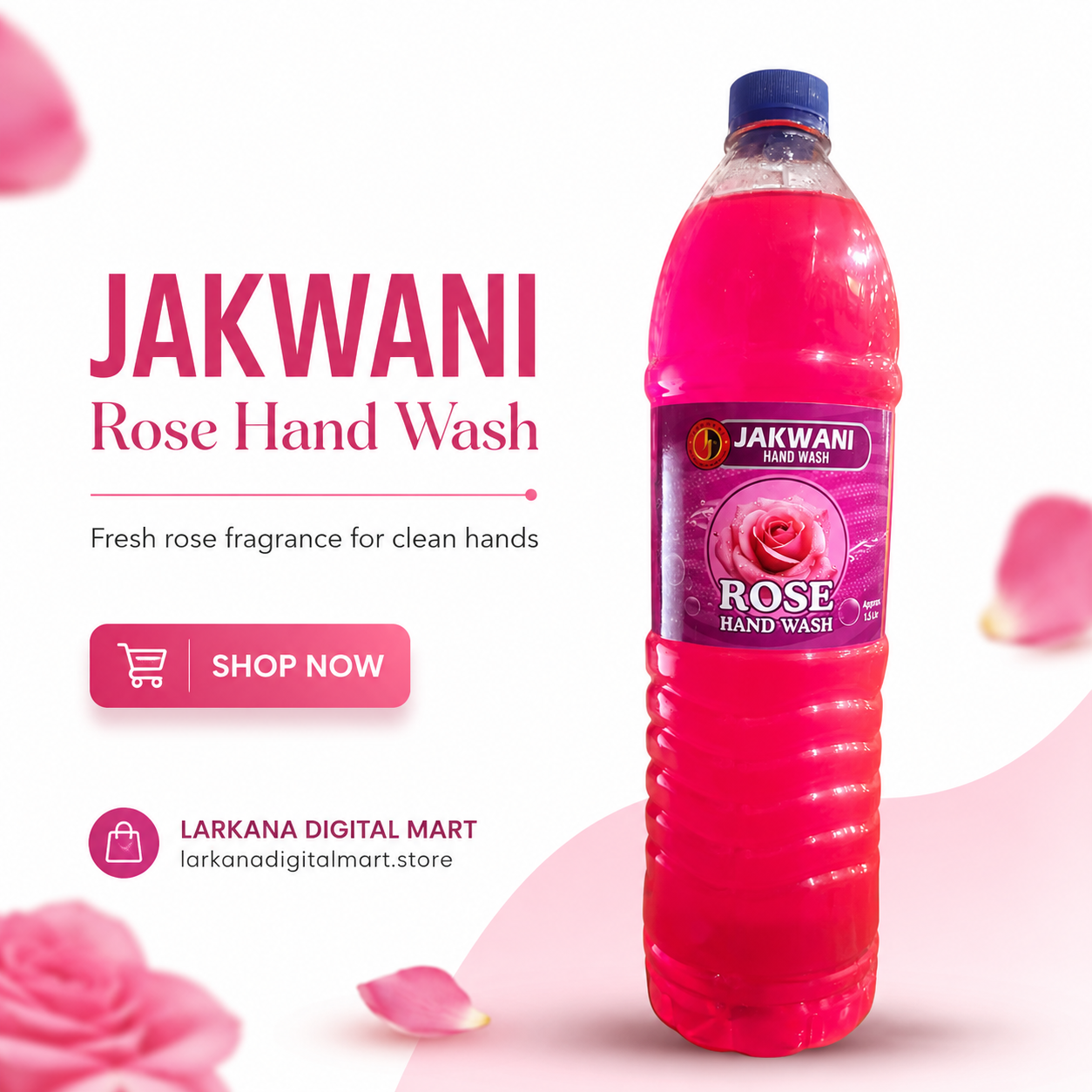 Jakwani Rose Hand Wash 1.5 Liter