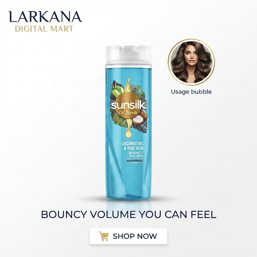 Sunsilk Oil Blends Coconut Oil & Aloe Vera Bouncy Volume Shampoo 380ml