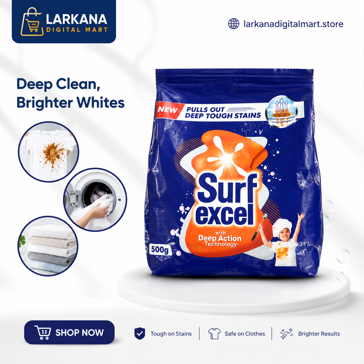 Surf Excel Deep Action Technology Washing Powder 500g